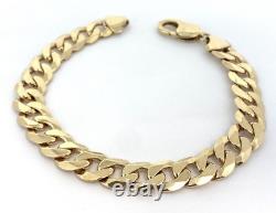9ct Gold Curb Bracelet Heavy Gents Curb Bracelet 10mm Extra Heavy Yellow Gold