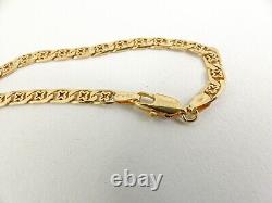 9ct Gold Curb Bracelet Kiss Flower Hallmarked 7 1/2'' 4.9grams with gift box