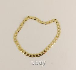 9ct Gold Curb Bracelet Ladies Solid Link Hallmarked NEW 7.5'' 4.3 grams Gift Box