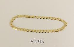 9ct Gold Curb Bracelet Ladies Solid Link Hallmarked NEW 7.5'' 4.3 grams Gift Box