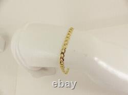 9ct Gold Curb Bracelet Ladies Solid Link Hallmarked NEW 7.5'' 4.3 grams Gift Box