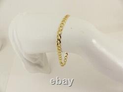 9ct Gold Curb Bracelet Ladies Solid Link Hallmarked NEW 7.5'' 4.3 grams Gift Box