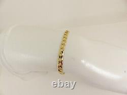 9ct Gold Curb Bracelet Ladies Solid Link Hallmarked NEW 7.75 3.4 grams Gift Box