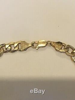 9ct Gold Curb Bracelet Mans Ladies Fully Hallmarked Not Scrap Ideal Gift
