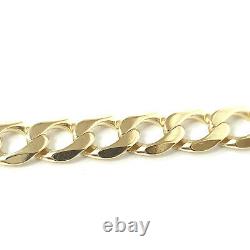 9ct Gold Curb Bracelet Solid Yellow Men's 12.3g 6.5mm 8.5 Inches HALLMARKED