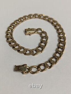 9ct Gold Curb Bracelet b048800194116 lkh