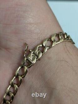 9ct Gold Curb Bracelet b048800194116 lkh