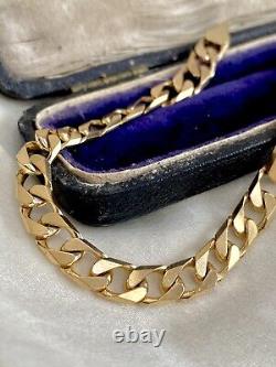 9ct Gold Curb Chain Bracelet 19.5cm / 7.5inch 14g Chunky Classic Gents