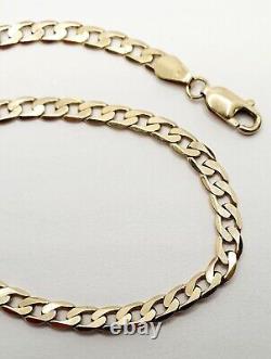 9ct Gold Curb Chain Bracelet 9ct Yellow Gold 7 75 / 19cm Hallmarked
