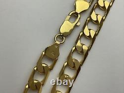 9ct Gold Curb Gents Bracelet UK Hallmarked Yellow Gold 8 Inch Bracelet