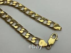 9ct Gold Curb Gents Bracelet UK Hallmarked Yellow Gold 8 Inch Bracelet