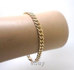 9ct Gold Curb Link Bracelet 9ct Hallmarked Yellow Gold Solid Link Curb 20cm
