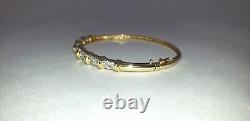 9ct Gold & Diamond Bangle 9.13grams