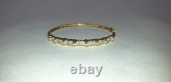 9ct Gold & Diamond Bangle 9.13grams