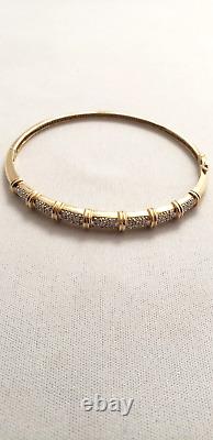 9ct Gold & Diamond Bangle 9.13grams