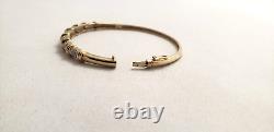 9ct Gold & Diamond Bangle 9.13grams