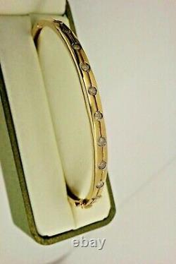 9ct Gold Diamond Bangle Bracelet. Great Condition. NICE1