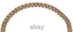 9ct Gold Diamond Bracelet 10.02g Fancy 18.5cm Fully Hallmarked