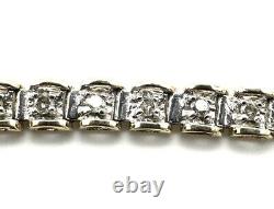 9ct Gold Diamond Bracelet 9ct Yellow Gold Ladies Real Diamond Bracelet Gift WOW