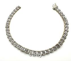 9ct Gold Diamond Bracelet 9ct Yellow Gold Ladies Real Diamond Bracelet Gift WOW