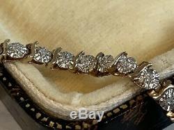 9ct Gold Diamond Bracelet Set With 45 Diamonds