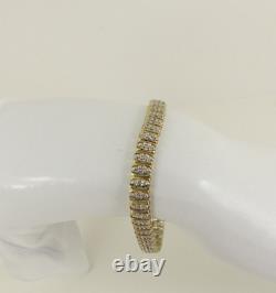 9ct Gold Diamond Bracelet Tennis 0.75ct Hallmarked 12grams 7.5'' with gift box