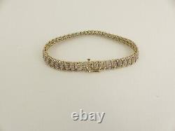 9ct Gold Diamond Bracelet Tennis 0.75ct Hallmarked 12grams 7.5'' with gift box