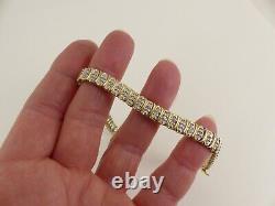 9ct Gold Diamond Bracelet Tennis 0.75ct Hallmarked 12grams 7.5'' with gift box