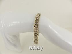 9ct Gold Diamond Bracelet Tennis 0.75ct Hallmarked 12grams 7.5'' with gift box