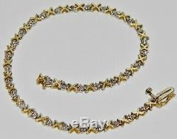 9ct Gold Diamond Fancy Tennis Bracelet