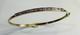 9ct Gold Diamond & Ruby Bangle New Uk Hallmark