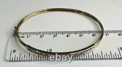 9ct Gold Diamond & Ruby Bangle New UK Hallmark