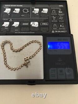 9ct Gold Diamond Tennis Bracelet 6 Grams