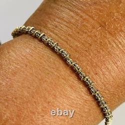 9ct Gold Diamond Tennis Bracelet Stamped 0.25 Carats