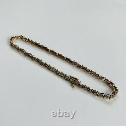 9ct Gold Diamond Tennis Bracelet Stamped 0.25 Carats