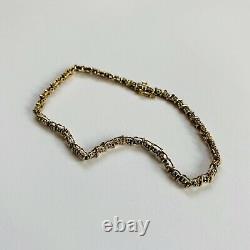9ct Gold Diamond Tennis Bracelet Stamped 0.25 Carats