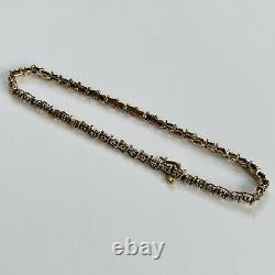 9ct Gold Diamond Tennis Bracelet Stamped 0.25 Carats