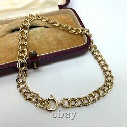 9ct Gold Double Curb Bracelet 9ct Yellow Gold Hallmarked 20cm 5mm Double Link