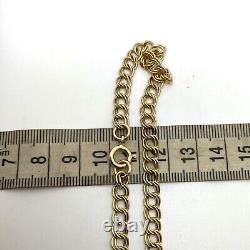 9ct Gold Double Curb Bracelet 9ct Yellow Gold Hallmarked 20cm 5mm Double Link
