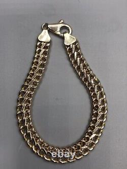9ct Gold Double curb Bracelet