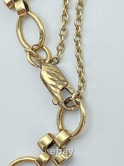 9ct Gold Fancy Link Bracelet 375 With Safety Chain
