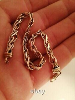 9ct Gold Fancy Link Bracelet With Large Bolt Ring Clasp