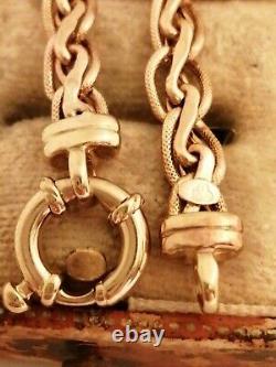 9ct Gold Fancy Link Bracelet With Large Bolt Ring Clasp