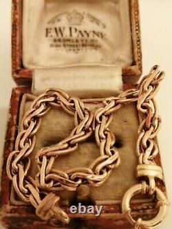 9ct Gold Fancy Link Bracelet With Large Bolt Ring Clasp