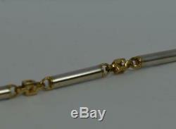9ct Gold Fancy Link Two Tone Bracelet 6 3/4 P1891