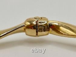9ct Gold Fancy spiral ribbon bangle hoop bracelet ladies UK Hallmarked+ gift box