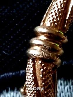 9ct Gold Fancy spiral twist bangle Oval bracelet ladies 4.5 grams have smal bend