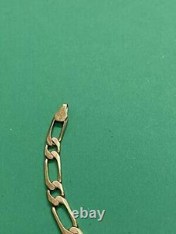 9ct Gold Figaro Bracelet 6.7g