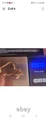 9ct Gold Figaro Bracelet 7inch