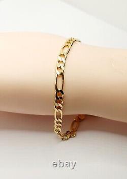 9ct Gold Figaro Chain Bracelet 9ct Yellow Gold 7.5 / 19cm